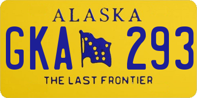 AK license plate GKA293