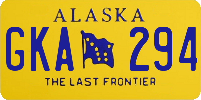 AK license plate GKA294