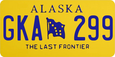 AK license plate GKA299
