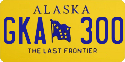 AK license plate GKA300