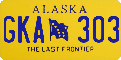 AK license plate GKA303