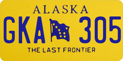 AK license plate GKA305