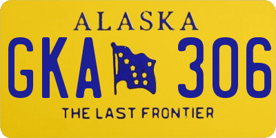 AK license plate GKA306