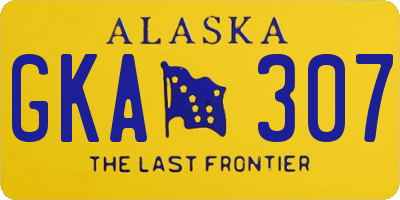 AK license plate GKA307