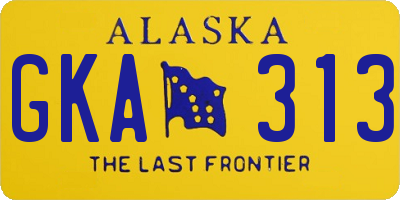 AK license plate GKA313