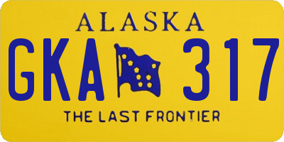 AK license plate GKA317