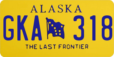 AK license plate GKA318