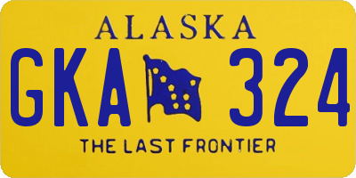 AK license plate GKA324