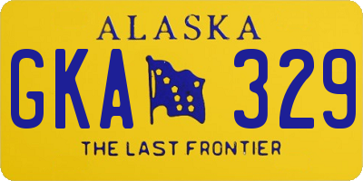 AK license plate GKA329