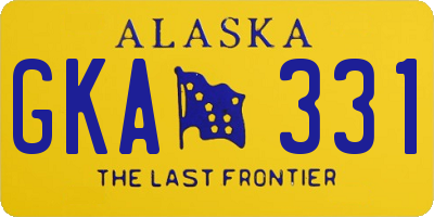 AK license plate GKA331