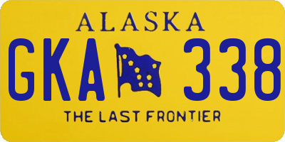 AK license plate GKA338