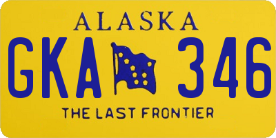 AK license plate GKA346