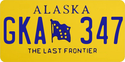 AK license plate GKA347