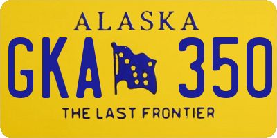AK license plate GKA350