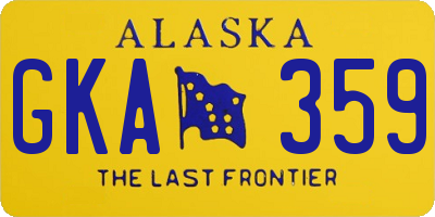AK license plate GKA359