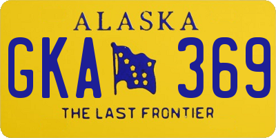 AK license plate GKA369