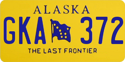 AK license plate GKA372