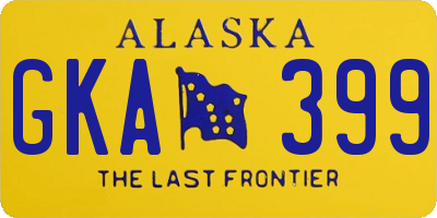 AK license plate GKA399