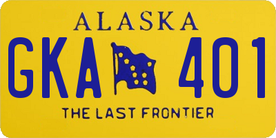 AK license plate GKA401