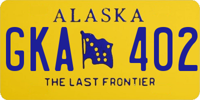 AK license plate GKA402