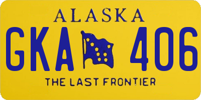 AK license plate GKA406