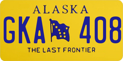 AK license plate GKA408