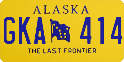 AK license plate GKA414