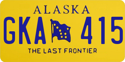 AK license plate GKA415
