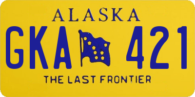 AK license plate GKA421