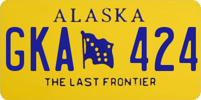AK license plate GKA424