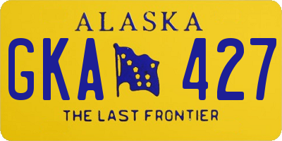 AK license plate GKA427