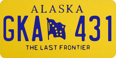 AK license plate GKA431