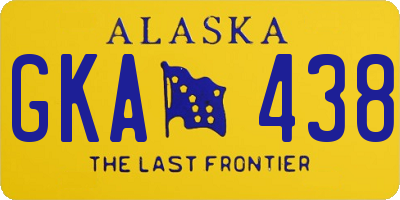AK license plate GKA438