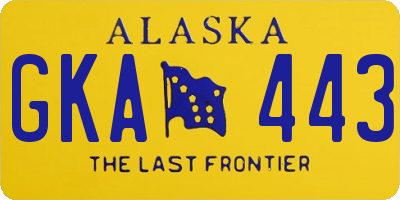 AK license plate GKA443