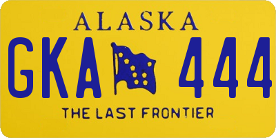 AK license plate GKA444