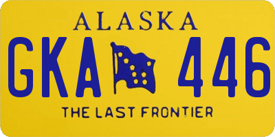 AK license plate GKA446