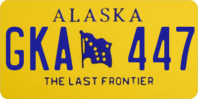 AK license plate GKA447