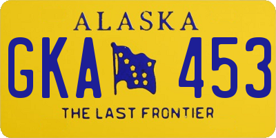 AK license plate GKA453