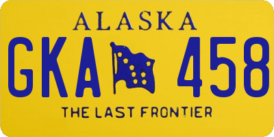 AK license plate GKA458