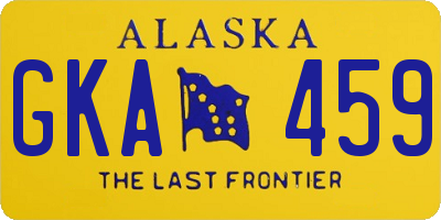 AK license plate GKA459