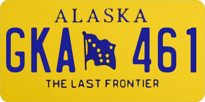 AK license plate GKA461