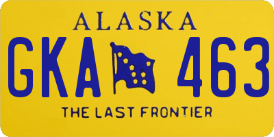 AK license plate GKA463