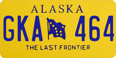 AK license plate GKA464