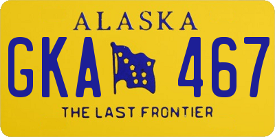 AK license plate GKA467