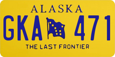 AK license plate GKA471