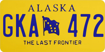 AK license plate GKA472