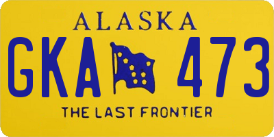 AK license plate GKA473