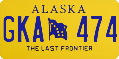 AK license plate GKA474