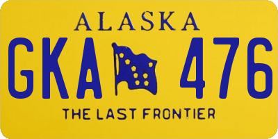 AK license plate GKA476
