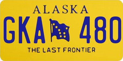 AK license plate GKA480